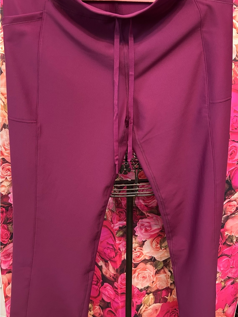 32 Degrees Magenta Active Leggings with Drawstring